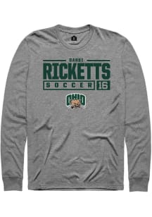 Darbi Ricketts  Ohio Bobcats Graphite Rally NIL Stacked Box Long Sleeve T Shirt