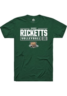 Darbi Ricketts  Ohio Bobcats Green Rally NIL Stacked Box Short Sleeve T Shirt