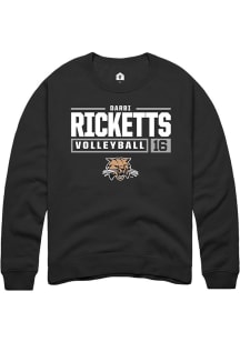 Darbi Ricketts  Rally Ohio Bobcats Mens Black NIL Stacked Box Long Sleeve Crew Sweatshirt