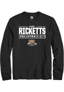 Darbi Ricketts  Ohio Bobcats Black Rally NIL Stacked Box Long Sleeve T Shirt