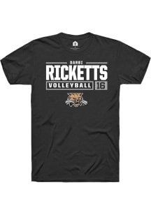 Darbi Ricketts  Ohio Bobcats Black Rally NIL Stacked Box Short Sleeve T Shirt