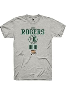 Leah Rogers  Ohio Bobcats Ash Rally NIL Sport Icon Short Sleeve T Shirt