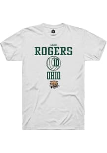 Leah Rogers  Ohio Bobcats White Rally NIL Sport Icon Short Sleeve T Shirt