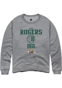 Leah Rogers  Rally Ohio Bobcats Mens Graphite NIL Sport Icon Long Sleeve Crew Sweatshirt