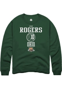 Leah Rogers  Rally Ohio Bobcats Mens Green NIL Sport Icon Long Sleeve Crew Sweatshirt