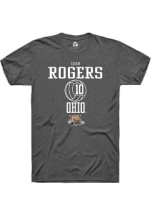 Leah Rogers  Ohio Bobcats Dark Grey Rally NIL Sport Icon Short Sleeve T Shirt