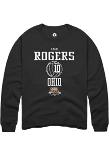 Leah Rogers  Rally Ohio Bobcats Mens Black NIL Sport Icon Long Sleeve Crew Sweatshirt