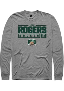 Leah Rogers  Ohio Bobcats Graphite Rally NIL Stacked Box Long Sleeve T Shirt