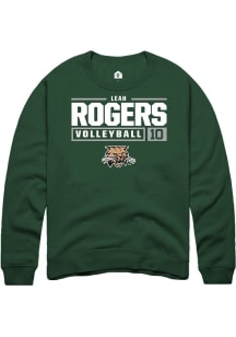 Leah Rogers  Rally Ohio Bobcats Mens Green NIL Stacked Box Long Sleeve Crew Sweatshirt