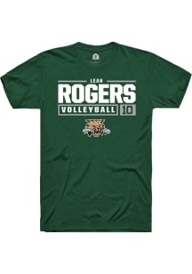 Leah Rogers  Ohio Bobcats Green Rally NIL Stacked Box Short Sleeve T Shirt