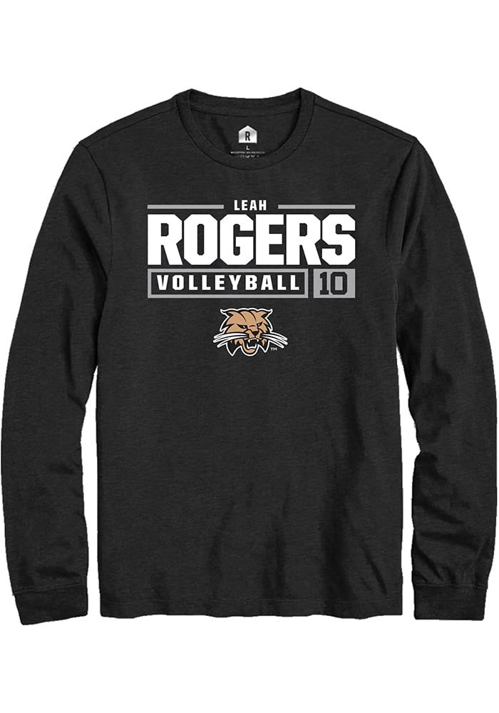 Leah Rogers Ohio Bobcats Rally NIL Stacked Box Long Sleeve T Shirt