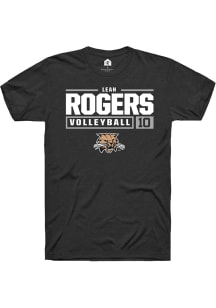 Leah Rogers  Ohio Bobcats Black Rally NIL Stacked Box Short Sleeve T Shirt