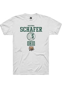 Makenna Schafer  Ohio Bobcats White Rally NIL Sport Icon Short Sleeve T Shirt