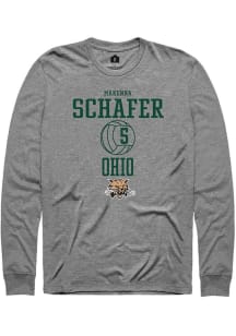 Makenna Schafer  Ohio Bobcats Graphite Rally NIL Sport Icon Long Sleeve T Shirt