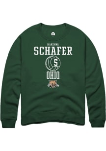 Makenna Schafer  Rally Ohio Bobcats Mens Green NIL Sport Icon Long Sleeve Crew Sweatshirt