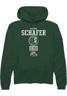 Makenna Schafer  Rally Ohio Bobcats Mens Green NIL Sport Icon Long Sleeve Hoodie