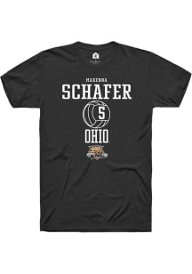 Makenna Schafer  Ohio Bobcats Black Rally NIL Sport Icon Short Sleeve T Shirt