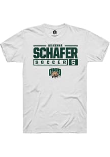 Makenna Schafer  Ohio Bobcats White Rally NIL Stacked Box Short Sleeve T Shirt