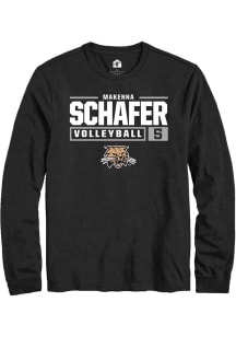 Makenna Schafer  Ohio Bobcats Black Rally NIL Stacked Box Long Sleeve T Shirt