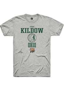 Torre Kildow  Ohio Bobcats Ash Rally NIL Sport Icon Short Sleeve T Shirt