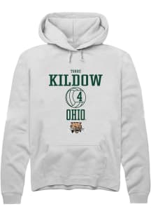 Torre Kildow  Rally Ohio Bobcats Mens White NIL Sport Icon Long Sleeve Hoodie