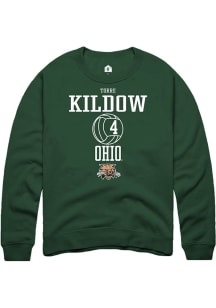 Torre Kildow  Rally Ohio Bobcats Mens Green NIL Sport Icon Long Sleeve Crew Sweatshirt