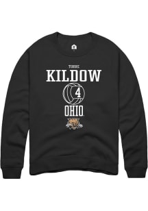 Torre Kildow  Rally Ohio Bobcats Mens Black NIL Sport Icon Long Sleeve Crew Sweatshirt