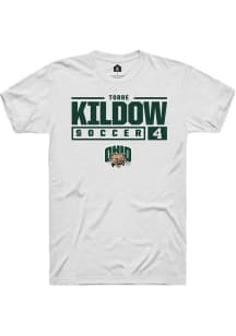 Torre Kildow  Ohio Bobcats White Rally NIL Stacked Box Short Sleeve T Shirt