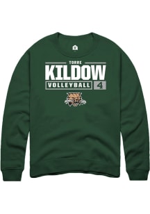 Torre Kildow  Rally Ohio Bobcats Mens Green NIL Stacked Box Long Sleeve Crew Sweatshirt