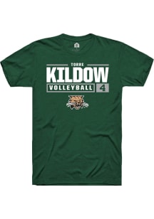 Torre Kildow  Ohio Bobcats Green Rally NIL Stacked Box Short Sleeve T Shirt