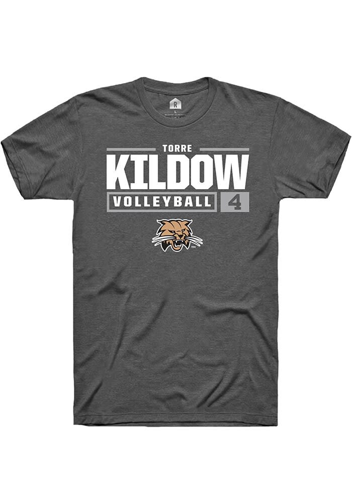 Torre Kildow  Ohio Bobcats Dark Grey Rally NIL Stacked Box Short Sleeve T Shirt