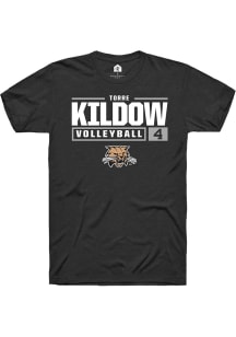 Torre Kildow  Ohio Bobcats Black Rally NIL Stacked Box Short Sleeve T Shirt