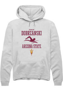 Andrew Dobrzanski  Rally Arizona State Sun Devils Mens White NIL Sport Icon Long Sleeve Hoodie