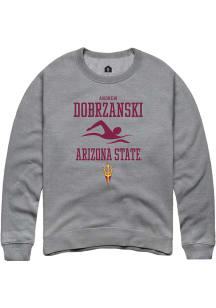 Andrew Dobrzanski  Rally Arizona State Sun Devils Mens Graphite NIL Sport Icon Long Sleeve Crew ..