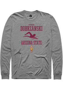 Andrew Dobrzanski  Arizona State Sun Devils Graphite Rally NIL Sport Icon Long Sleeve T Shirt