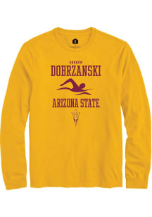 Andrew Dobrzanski  Arizona State Sun Devils Gold Rally NIL Sport Icon Long Sleeve T Shirt