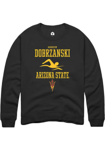 Andrew Dobrzanski  Rally Arizona State Sun Devils Mens Black NIL Sport Icon Long Sleeve Crew Swe..