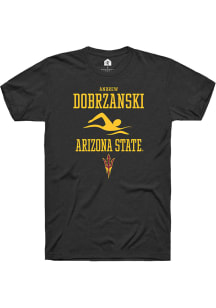 Andrew Dobrzanski  Arizona State Sun Devils Black Rally NIL Sport Icon Short Sleeve T Shirt