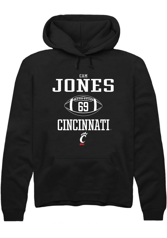 Cam Jones Rally Cincinnati Bearcats Mens Black NIL Sport Icon Long Sleeve Hoodie