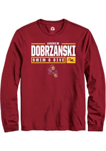 Andrew Dobrzanski  Arizona State Sun Devils Maroon Rally NIL Stacked Box Long Sleeve T Shirt