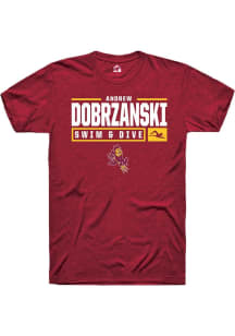 Andrew Dobrzanski  Arizona State Sun Devils Maroon Rally NIL Stacked Box Short Sleeve T Shirt