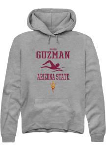 Kaden Guzman  Rally Arizona State Sun Devils Mens Graphite NIL Sport Icon Long Sleeve Hoodie