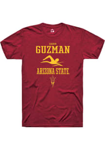 Kaden Guzman  Arizona State Sun Devils Maroon Rally NIL Sport Icon Short Sleeve T Shirt