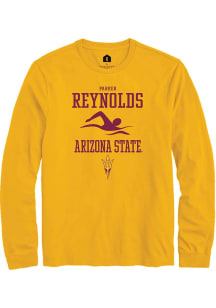 Parker Reynolds  Arizona State Sun Devils Gold Rally NIL Sport Icon Long Sleeve T Shirt