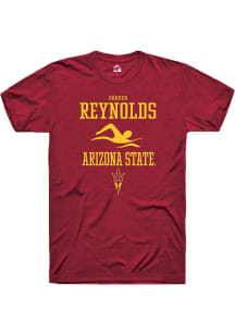 Parker Reynolds  Arizona State Sun Devils Maroon Rally NIL Sport Icon Short Sleeve T Shirt