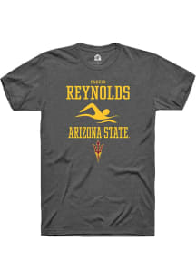 Parker Reynolds  Arizona State Sun Devils Dark Grey Rally NIL Sport Icon Short Sleeve T Shirt