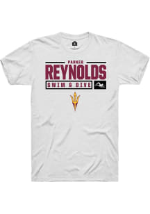 Parker Reynolds  Arizona State Sun Devils White Rally NIL Stacked Box Short Sleeve T Shirt