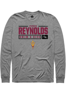 Parker Reynolds  Arizona State Sun Devils Graphite Rally NIL Stacked Box Long Sleeve T Shirt