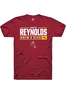 Parker Reynolds  Arizona State Sun Devils Maroon Rally NIL Stacked Box Short Sleeve T Shirt