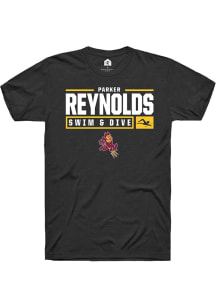 Parker Reynolds  Arizona State Sun Devils Black Rally NIL Stacked Box Short Sleeve T Shirt